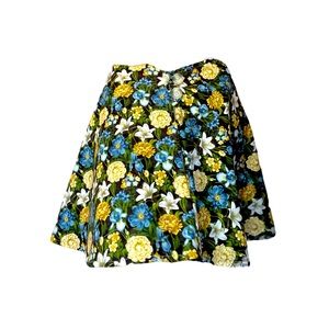 Upcycled Handmade Floral Aline Wrap Skirt size XL